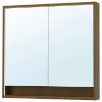 Шкаф с зеркалом Ikea Faxalven 95 x 100 x 15см / Зеркало / Oak