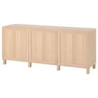 Comodă Ikea Besta/Hanviken/Stubbarp 74 x 180 x 42 / MDF / Aspect Stejar Antichizat