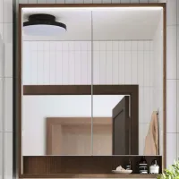 Dulap cu oglindă Ikea Faxalven 95 x 100 x 15 / Oglindă / Oak photo 2