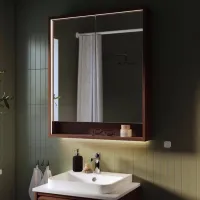 Dulap cu oglindă Ikea Faxalven 95 x 100 x 15 / Oglindă / Oak photo 3