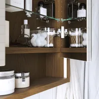 Dulap cu oglindă Ikea Faxalven 95 x 100 x 15 / Oglindă / Oak photo 4