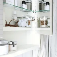 Dulap cu oglindă Ikea Faxalven 95 x 80 x 15 / Oglindă / White photo 4