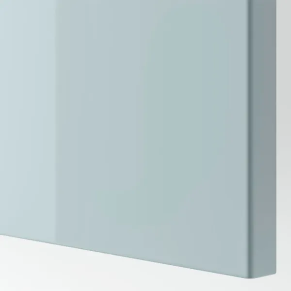 Comodă Ikea Besta 74 x 120 x 42 / MDF / Gri albastru deschis lucios photo 4