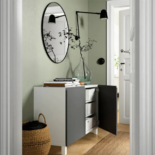 Комод Ikea Besta 74 x 120 x 42см / МДФ / Темно серый photo 2 Комод Ikea Besta 74 x 120 x 42см / МДФ / Темно серый photo 2