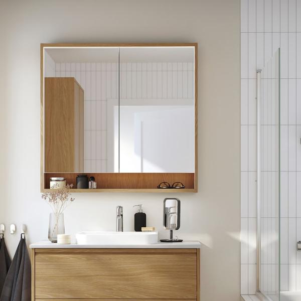 Dulap cu oglindă Ikea Faxalven 95 x 100 x 15 / Oglindă / Oak photo 2 Dulap cu oglindă Ikea Faxalven 95 x 100 x 15 / Oglindă / Oak photo 2