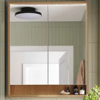 Dulap cu oglindă Ikea Faxalven 95 x 80 x 15 / Oglindă / Oak photo 2