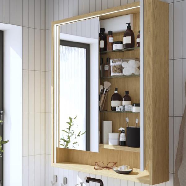 Dulap cu oglindă Ikea Faxalven 95 x 80 x 15 / Oglindă / Oak photo 3 Dulap cu oglindă Ikea Faxalven 95 x 80 x 15 / Oglindă / Oak photo 3
