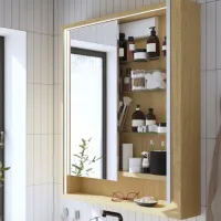 Dulap cu oglindă Ikea Faxalven 95 x 80 x 15 / Oglindă / Oak photo 3