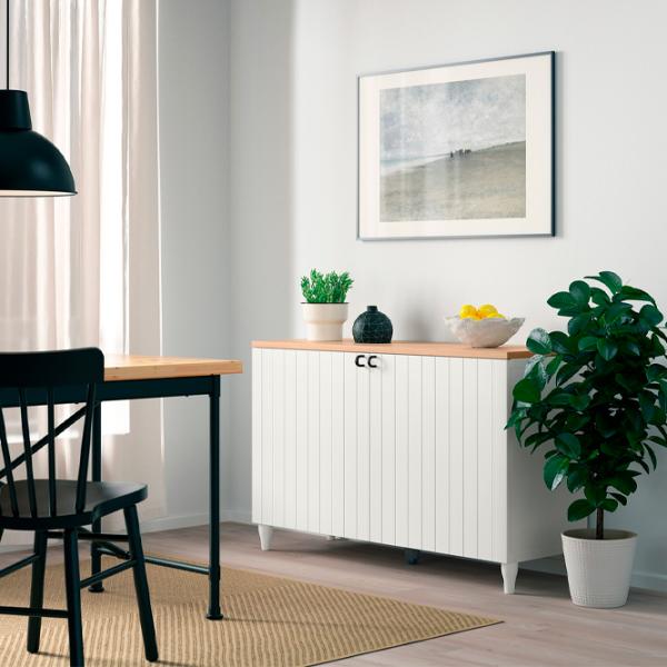 Comodă Ikea Besta 76 x 120 x 42 / MDF / Alb photo 3
