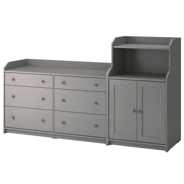 Comodă Ikea Hauga 116 x 208 x 46 / MDF / Gray photo 1