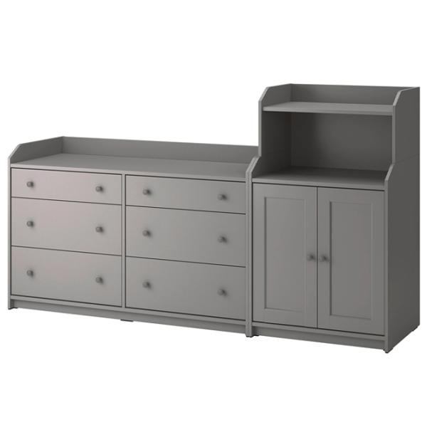 Comodă Ikea Hauga 116 x 208 x 46 / MDF / Gray photo 1