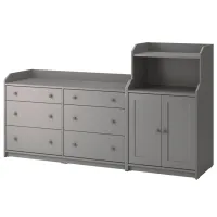 Comodă Ikea Hauga 116 x 208 x 46 / MDF / Gray