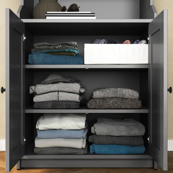 Comodă Ikea Hauga 116 x 208 x 46 / MDF / Gray photo 5
