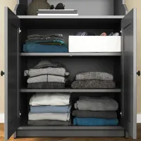 Comodă Ikea Hauga 116 x 208 x 46 / MDF / Gray photo 5