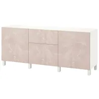 Comodă Ikea Besta/Bergsviken/Stubbarp 74 x 180 x 42 / MDF / Imitație marmură