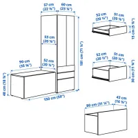 Living Ikea Smastad/Platsa Modulară / White photo 5