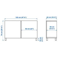 Комод Ikea Lappviken/Stubbarp 74 x 120 x 42см / МДФ / Темно серый photo 6