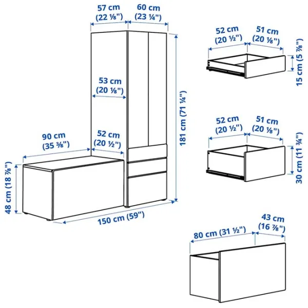 Living Ikea Smastad/Platsa Modulară / White photo 6 Living Ikea Smastad/Platsa Modulară / White photo 6