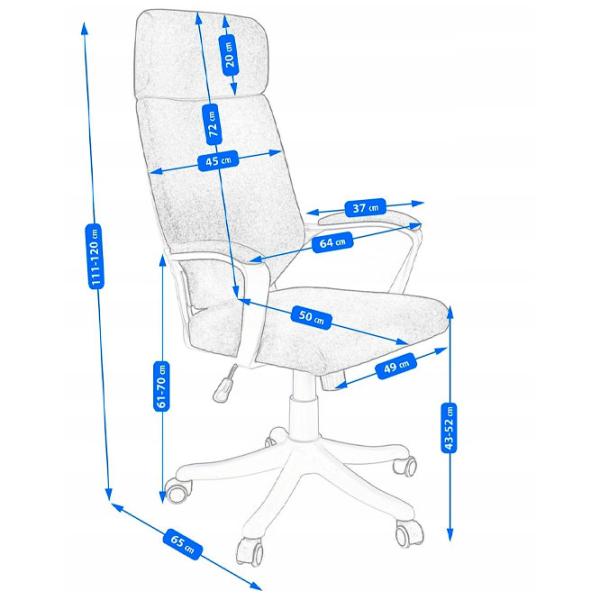 Scaun de birou Jumi ICON Stofă/ Gray White photo 6 Scaun de birou Jumi ICON Stofă/ Gray White photo 6