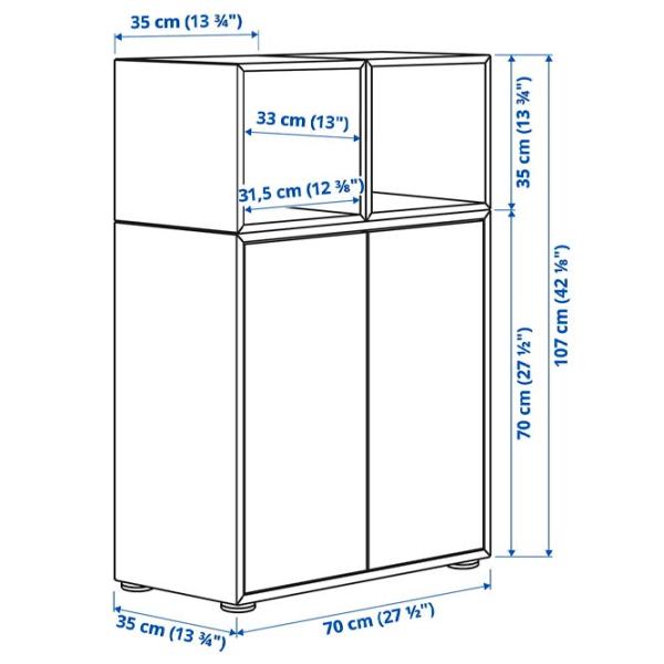 Tumbă pentru antreu Ikea Eket Gray / MDF photo 4