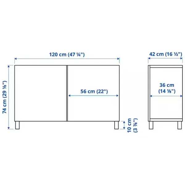 Тумба для прихожей Ikea Besta Белый / МДФ photo 6