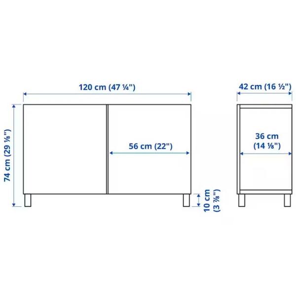 Тумба для прихожей Ikea Besta Белый / МДФ photo 6