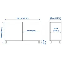 Tumbă pentru antreu Ikea Besta White / MDF photo 6