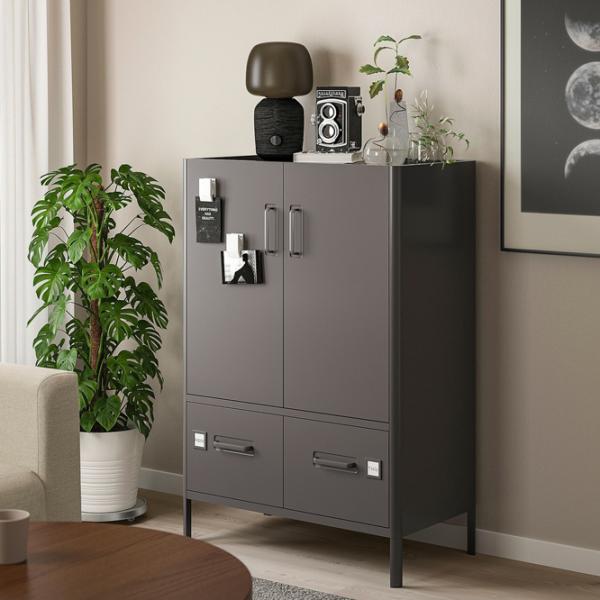 Comodă pentru birou Ikea Idasen 119 x 80 x 47 / Metal / Dark Gray photo 2