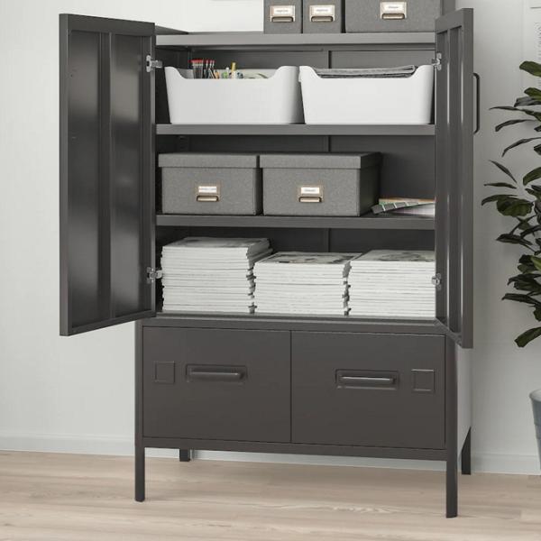 Comodă pentru birou Ikea Idasen 119 x 80 x 47 / Metal / Dark Gray photo 3