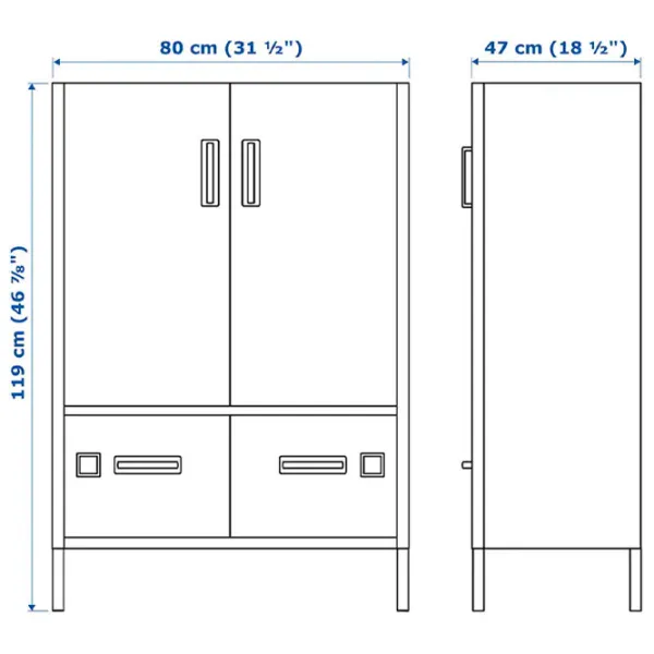 Comodă pentru birou Ikea Idasen 119 x 80 x 47 / Metal / Dark Gray photo 7