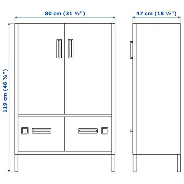 Comodă pentru birou Ikea Idasen 119 x 80 x 47 / Metal / Dark Gray photo 7