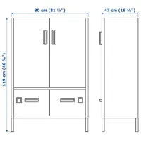 Comodă pentru birou Ikea Idasen 119 x 80 x 47 / Metal / Dark Gray photo 7