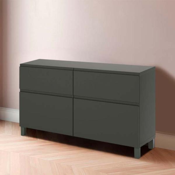 Тумба для прихожей Ikea Besta Серый / МДФ photo 2