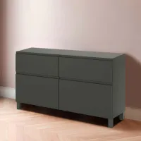 Tumbă pentru antreu Ikea Besta Gray / MDF photo 2