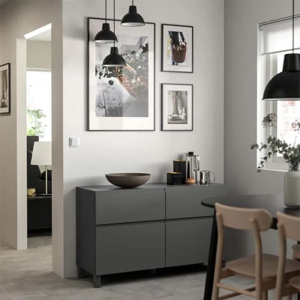 Тумба для прихожей Ikea Besta Серый / МДФ photo 3