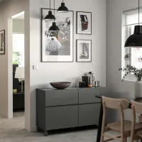 Tumbă pentru antreu Ikea Besta Gray / MDF photo 3