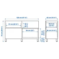 Tumbă pentru antreu Ikea Besta Gray / MDF photo 4