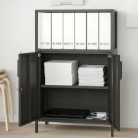 Comodă pentru birou Ikea Trotten 110 x 70 x 35 / Metal / Antracite photo 2