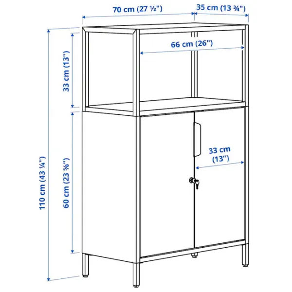 Comodă pentru birou Ikea Trotten 110 x 70 x 35 / Metal / Antracite photo 3 Comodă pentru birou Ikea Trotten 110 x 70 x 35 / Metal / Antracite photo 3