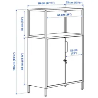 Comodă pentru birou Ikea Trotten 110 x 70 x 35 / Metal / Antracite photo 3