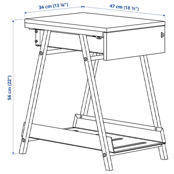 Comodă pentru birou Ikea Trotten 56 x 34 x 47 / Metal / Antracite photo 7