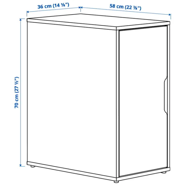 Comodă pentru birou Ikea Alex 76 x 36 x 58 / PAL / White Oak photo 7
