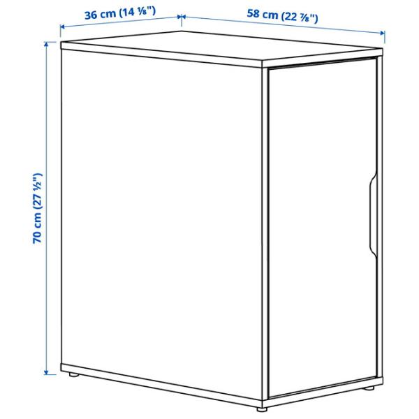 Comodă pentru birou Ikea Alex 76 x 36 x 58 / PAL / White Oak photo 7