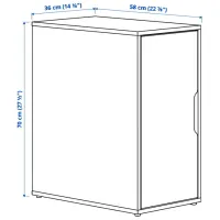 Комод для офиса Ikea Alex 76 x 36 x 58см / ДСП / Белый дуб photo 7