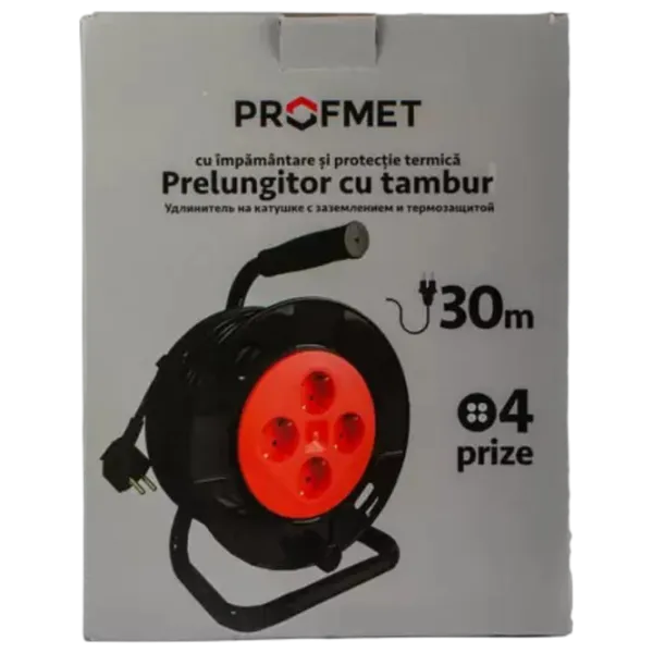 Prelungitor pe tambur Profmet 213004 30 m Black photo 5