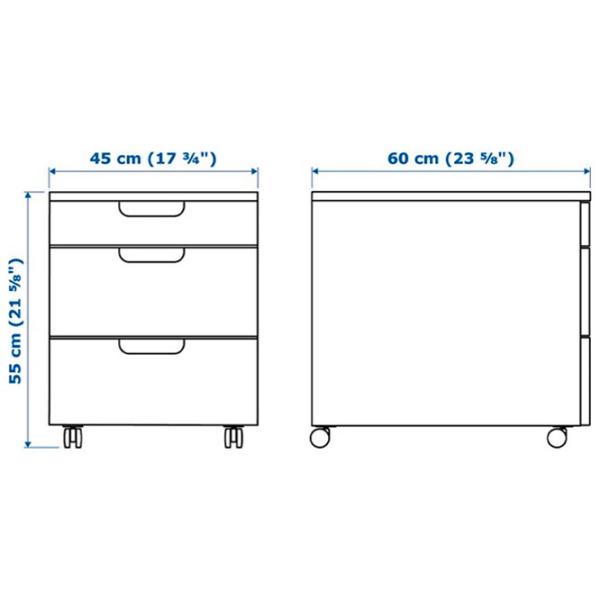 Comodă pentru birou Ikea Galant 55 x 45 x 60 / PAL / Black photo 6