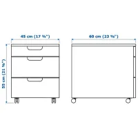 Comodă pentru birou Ikea Galant 55 x 45 x 60 / PAL / Black photo 6