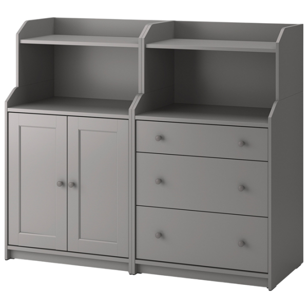 Comodă pentru birou Ikea Hauga 116 x 139 x 46 / PAL / Grey photo 1