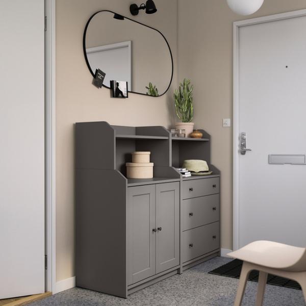 Comodă pentru birou Ikea Hauga 116 x 139 x 46 / PAL / Grey photo 4