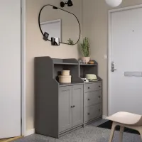 Comodă pentru birou Ikea Hauga 116 x 139 x 46 / PAL / Grey photo 4